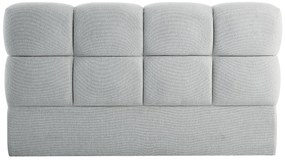 Zagłówek łóżka 160 cm - Fakturowana tkanina - Jasnoszary - DAMADO od Pascal Morabito