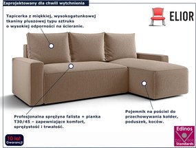 Beżowy narożnik rozkładany z pojemnikiem R8-H53