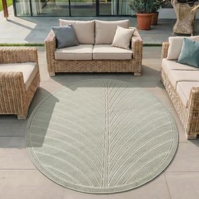 Dywan uniwersalny Nova 3D Liść oliwkowy koło 120 cm x 120 cm