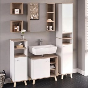 Zestaw mebli łazienkowych biały 62x32x54 senyo