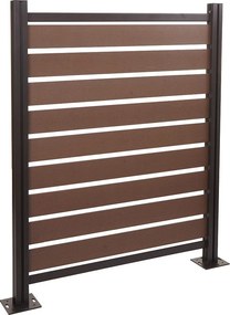 Aluminiowe ogrodzenie kosza na śmieci MCW-K57,  brązowy