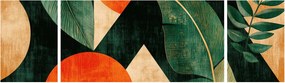 Obraz - Geometryczne motywy naturalne II. (170x50 cm)