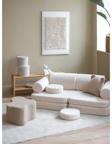 Kremowa sofa dla dzieci z materiału bouclé 132 cm Settee – Wigiwama