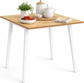 Stół jadalniany naturalne drewno i białe nogi P8-F60
