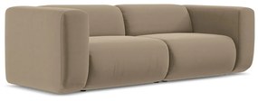 Beżowa aksamitna sofa 228 cm Ekahi – Makamii