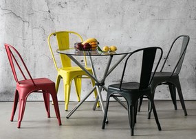 Designerskie krzesło kawiarniane z metalu Paris Antique mat