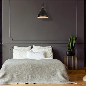 Lampa Sufitowa Wisząca czarna/złota OTTO BLACK/GOLD 1xE27