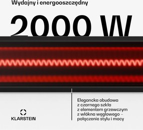 Klarstein Phantom Smart 2000W Promiennik Podczerwieni na Ścianę Czarny