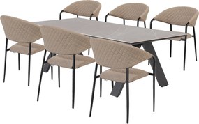 Doppler NOVA MELIA LIKA-TEX®mocca ogrodowy zestaw wypoczynkowy 6+1