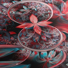 Abstrakcyjny obraz egzotycznych kwiatów (125x70 cm)