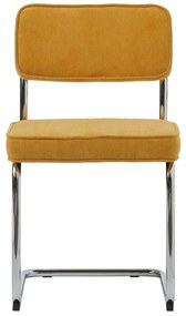 Żółte sztruksowe krzesło Rupert – Unique Furniture