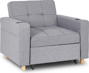 Fotel do Spania SOLOR Rozkładany Amerykanka Szary Nowoczesny