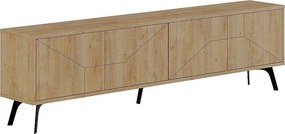 Nowoczesny stolik RTV – 180 cm – Dąb – Płyta wiórowa pokryta melaminą