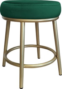 Taboret Ben tkanina Welur stelaż metalowy STOŁEK LOFT : Kolor Stelaża - Złoty, Kolor tkaniny - VELVET - MG25, Typ tkaniny - Velvet