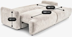 Sofa z Funkcją Spania SELORIA Beżowa Nowoczesna