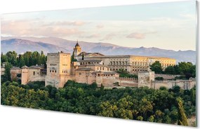 Panel Szklany Baśniowy Zamek w Górskim Lesie