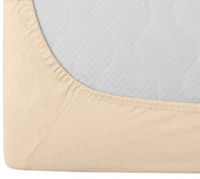 PrzytulneMieszkanie.pl Prześcieradło jersey jasnobeżowe 90 x 200 cm