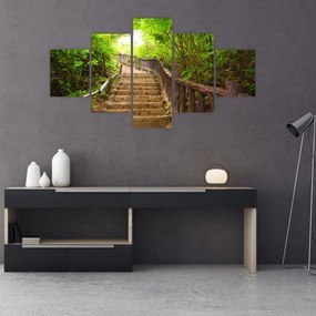Obraz - Schody w przyrodzie (125x70 cm)