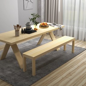 HOMCOM Drewniana ławka ogrodowa dla 3 osób do 330 kg drewno sosnowe 175x33x45 cm | Aosom PL