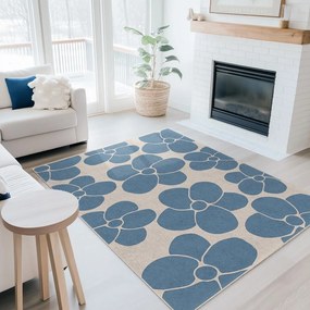 Niebieski chodnik odpowiedni do prania 80x200 cm Blue Meadow – Mila Home