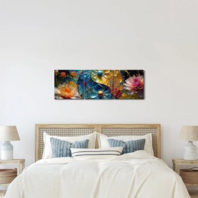 Obraz - Harmonia i równowaga (z zegarem) (90x30 cm)