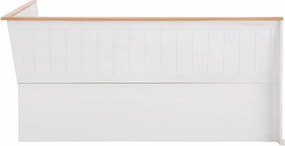 Biała ławka narożna z litego drewna sosnowego Støraa Silas