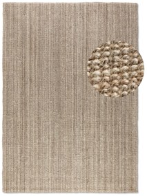 Dywan naturalny jutowy ręcznie tkany Boucle brązowo-szary 60 cm x 90 cm
