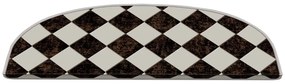 Czarno-białe dywaniki na schody zestaw 16 szt. 20x65 cm Chess Board – Vitaus