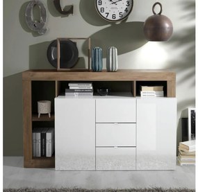 Komoda LENOR biała/dąb