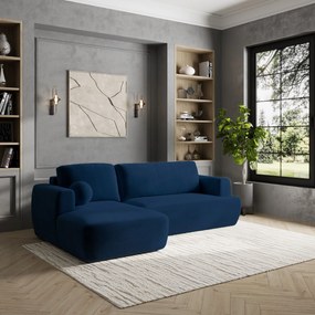 Masseno Narożnik SENTI z funkcją spania i pojemnikiem na pościel Narozniki L, Rozkładana sofa - Niebieski, KRONOS 09