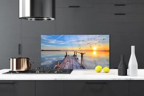 Szkło do Kuchni na Ścianę Most Wiszący nad Cieśniną