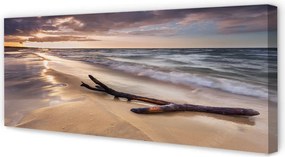 Obraz na płótnie Zachód Słońca na Gdańskiej Plaży