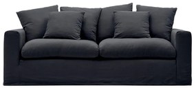 Antracytowa lniana sofa 240 cm Nora – Kave Home