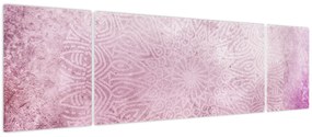 Obraz - Mandala na różowej ścianie (170x50 cm)