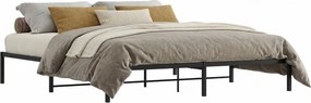 Czarne loftowe łóżko małżeńskie 200x200 cm K0-T66