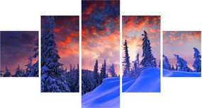 Obraz - Zimowy zmierzch (125x70 cm)
