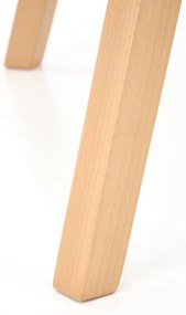 Stół okrągły rozkładany do jadalni płyta kaszmir/naturalny 102-142/102/73 cm RUBEN