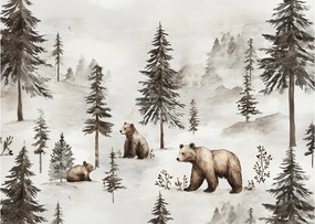 Obraz - Las z niedźwiedziami (70x50 cm)