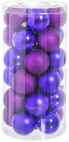 Fioletowe bombki zestaw 30 szt. Navidad – Casa Selección, ø 6 cm