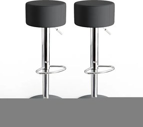 Stołek barowy zestaw 2 czarny 33x33x92