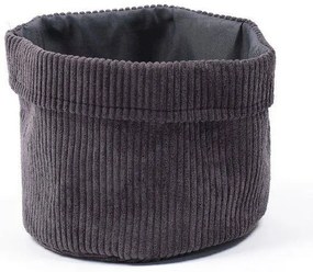 Koszyk dekoracyjny, sztruksowy, Ø 21 cm