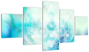 Obraz - Merkaba w turkusowym tle (125x70 cm)