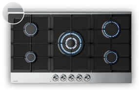 Klarstein Verosteel 90cm Płyta gazowa 5 palników Srebrny