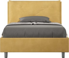 Łóżko bez stelaża tapicerowane 120x210 microfibra okra Appia Large