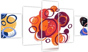 Obraz kolorowych kółek (125x70 cm)