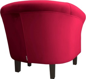 Fotel Milo tkanina Welur wygodny fotel tapicerowany do salonu i sypialni : Kolor nogi - Venge, Kolor tkaniny - VELVET - MG31, Wysokość nogi - 15 cm
