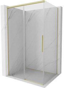 Mexen Rox kabina prysznicowa rozsuwana 135 x 120 cm, transparent, złota szczotkowana - 8C2-135-120-55-00