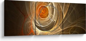 Obraz abstrakcji (z zegarem) (90x30 cm)
