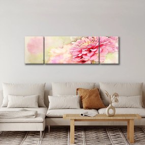 Obraz - Różowy kwiat, akwarela (170x50 cm)