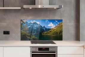 Panel szklany do Kuchni Błękitne Jezioro Górskie
